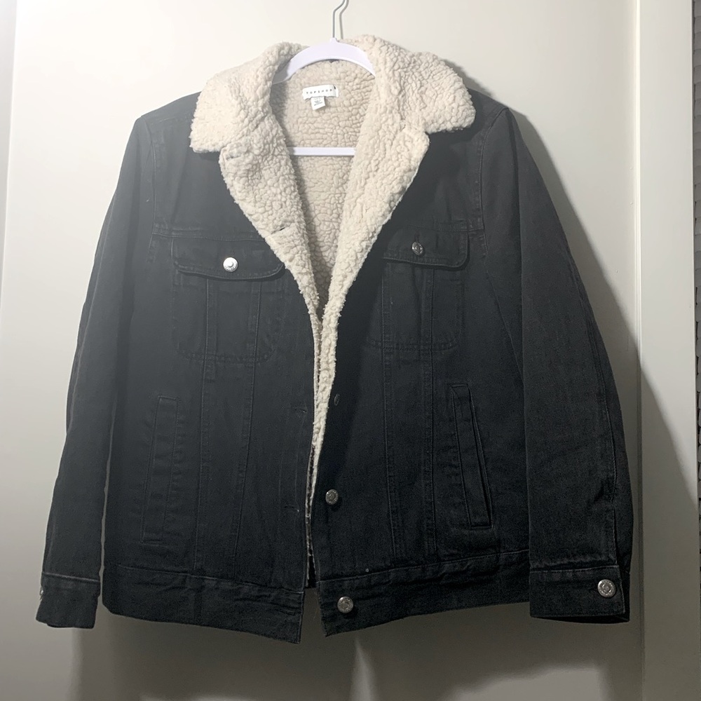 Wool and denim jacket